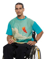 T&3s Graphic T-Shirt – Handcrafted String Embroidery - Kitesurfing