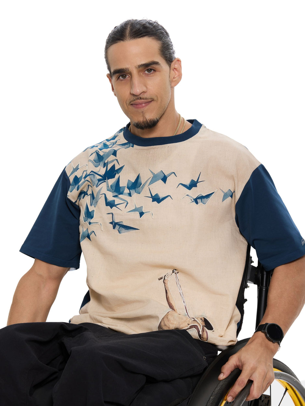 T&3s Graphic T-Shirt – Handcrafted String Embroidery - Sling Shot