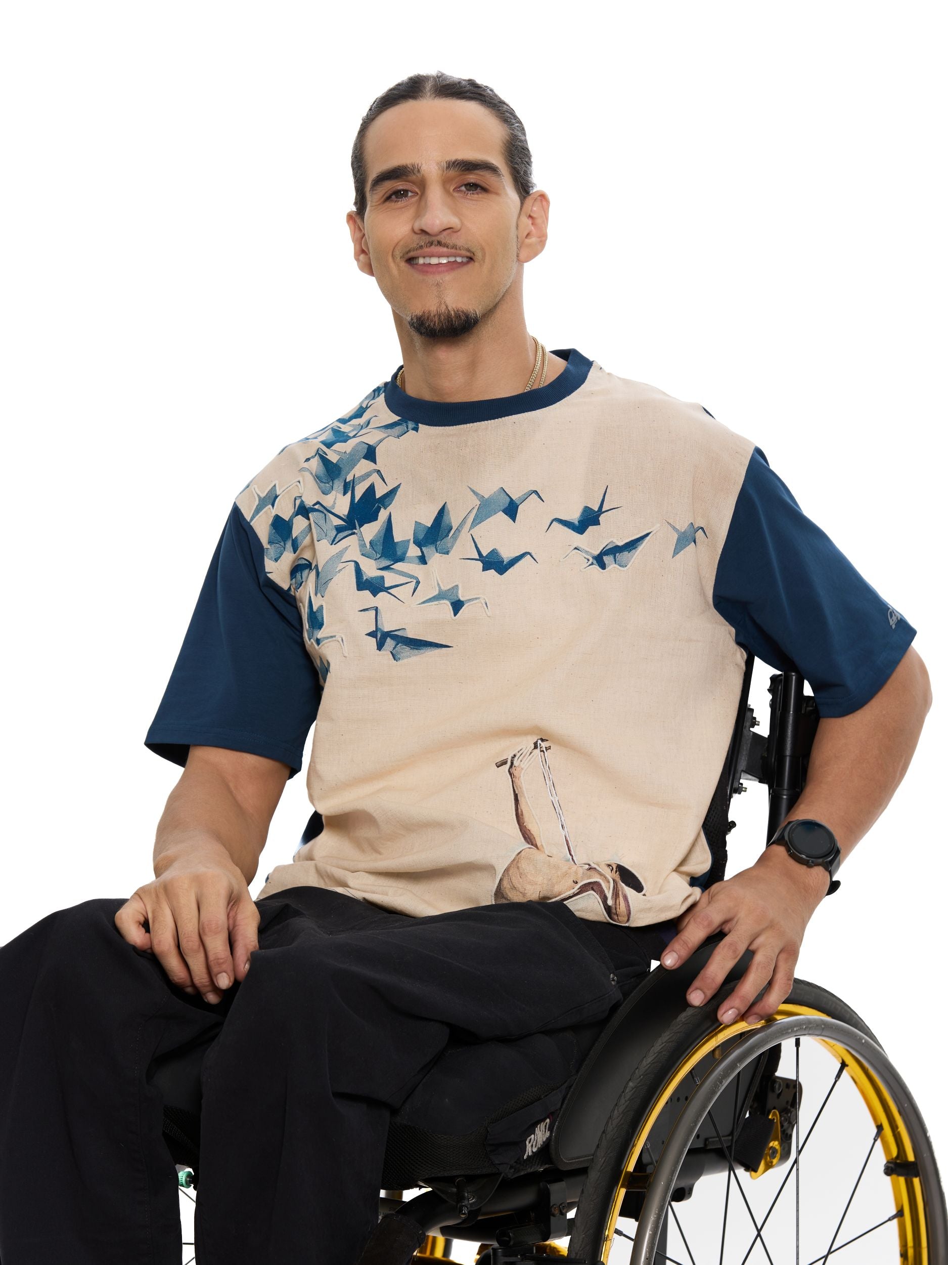 T&3s Graphic T-Shirt – Handcrafted String Embroidery - Sling Shot