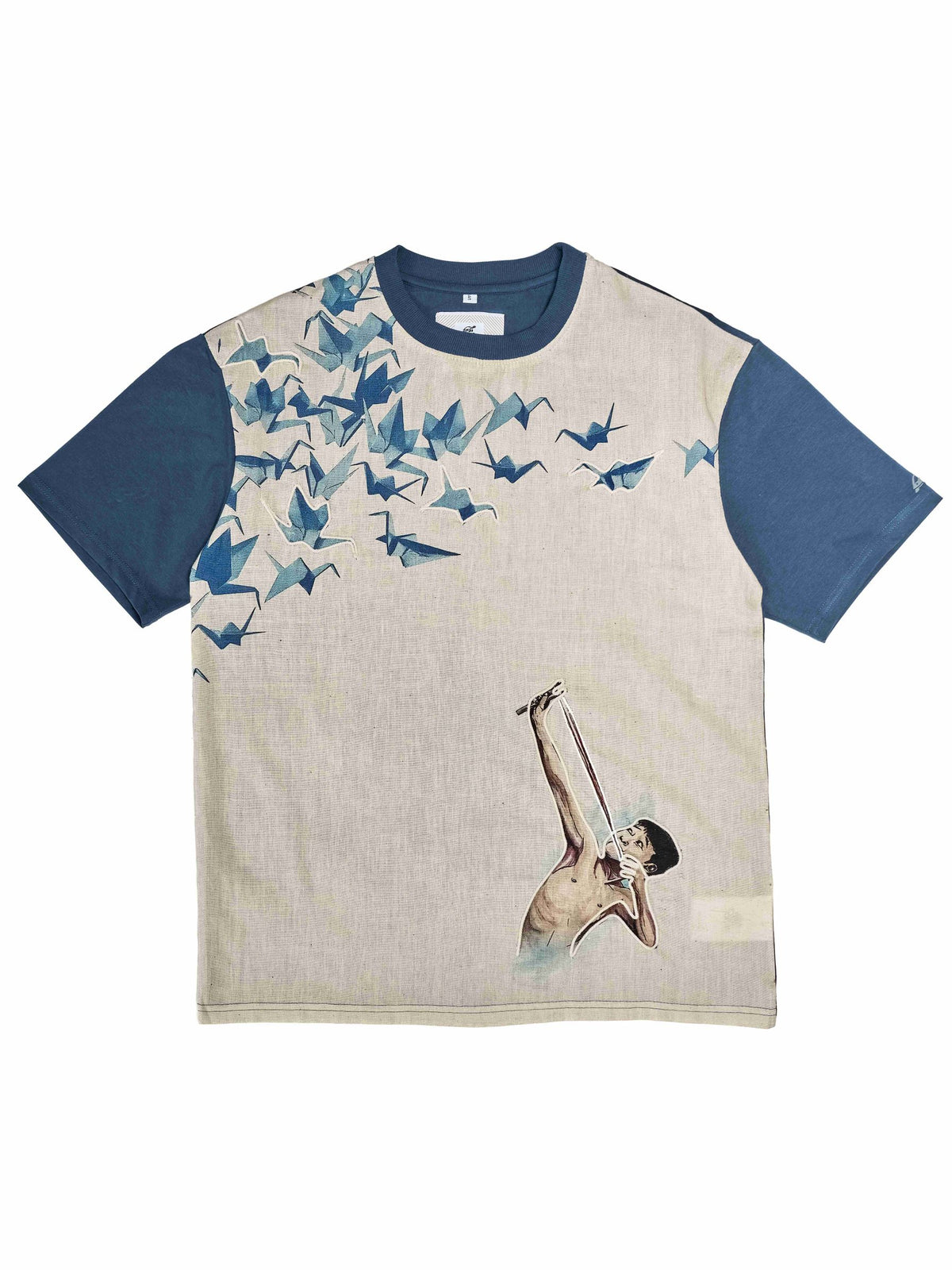 T&3s Graphic T-Shirt – Handcrafted String Embroidery - Sling Shot