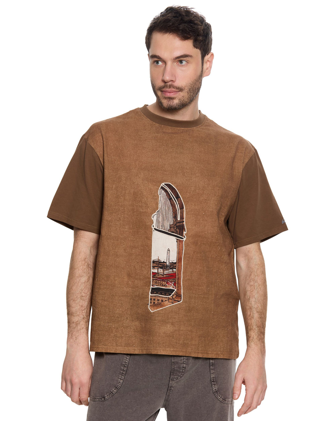 T&3s Graphic T-Shirt – Handcrafted String Embroidery - Urban Monument