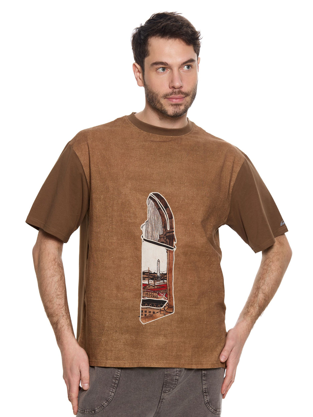 T&3s Graphic T-Shirt – Handcrafted String Embroidery - Urban Monument