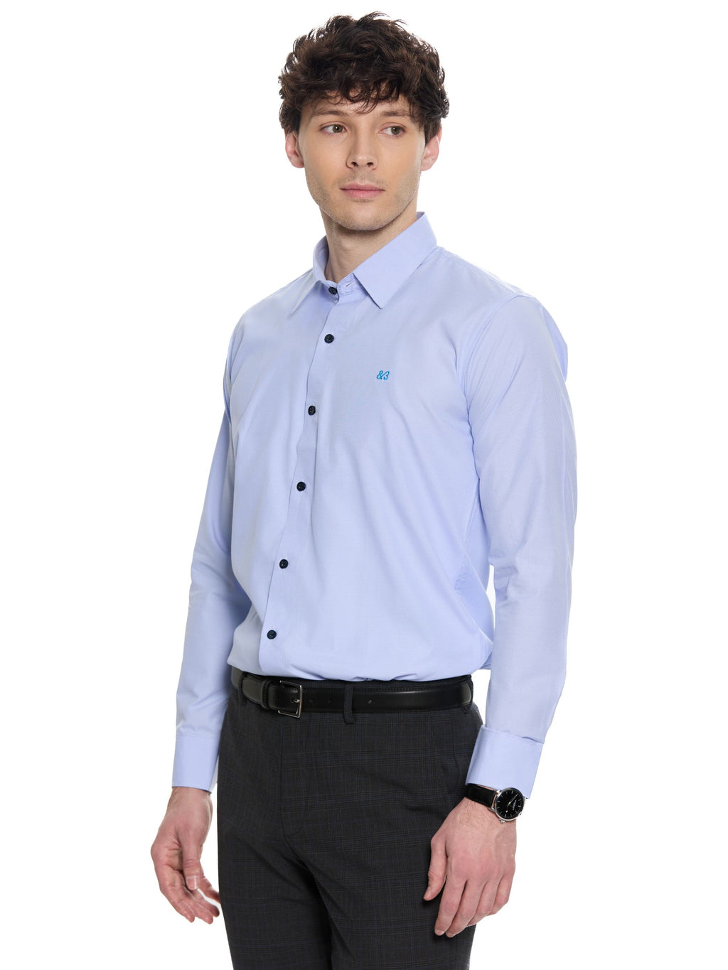 T&3s Grid Performance Shirt - Ocean Blue