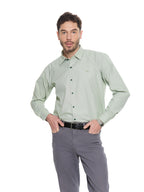 T&3s Grid Performance Shirt - Sage Green