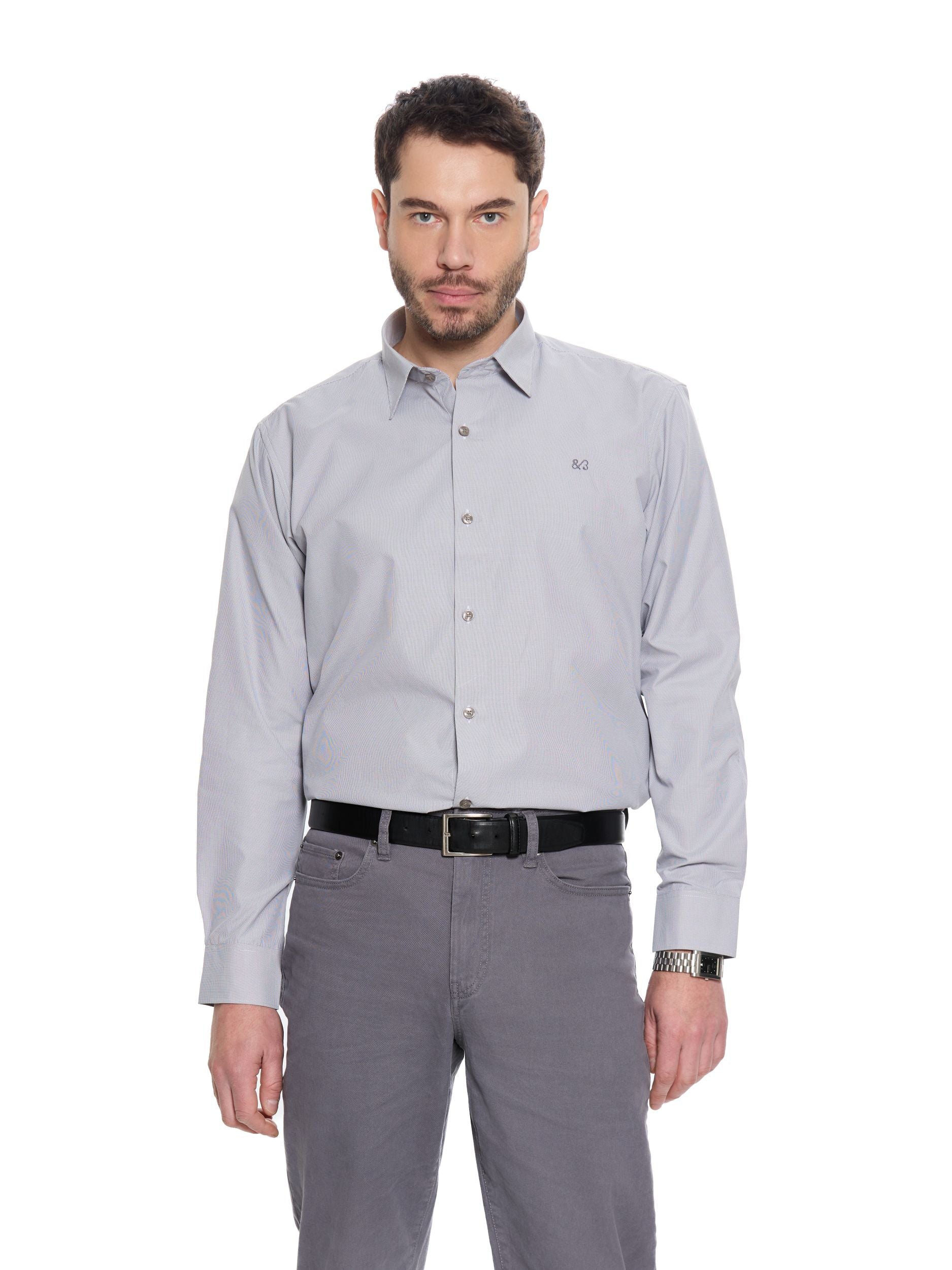 T&3s Grid Performance Shirt - Storm Cloud
