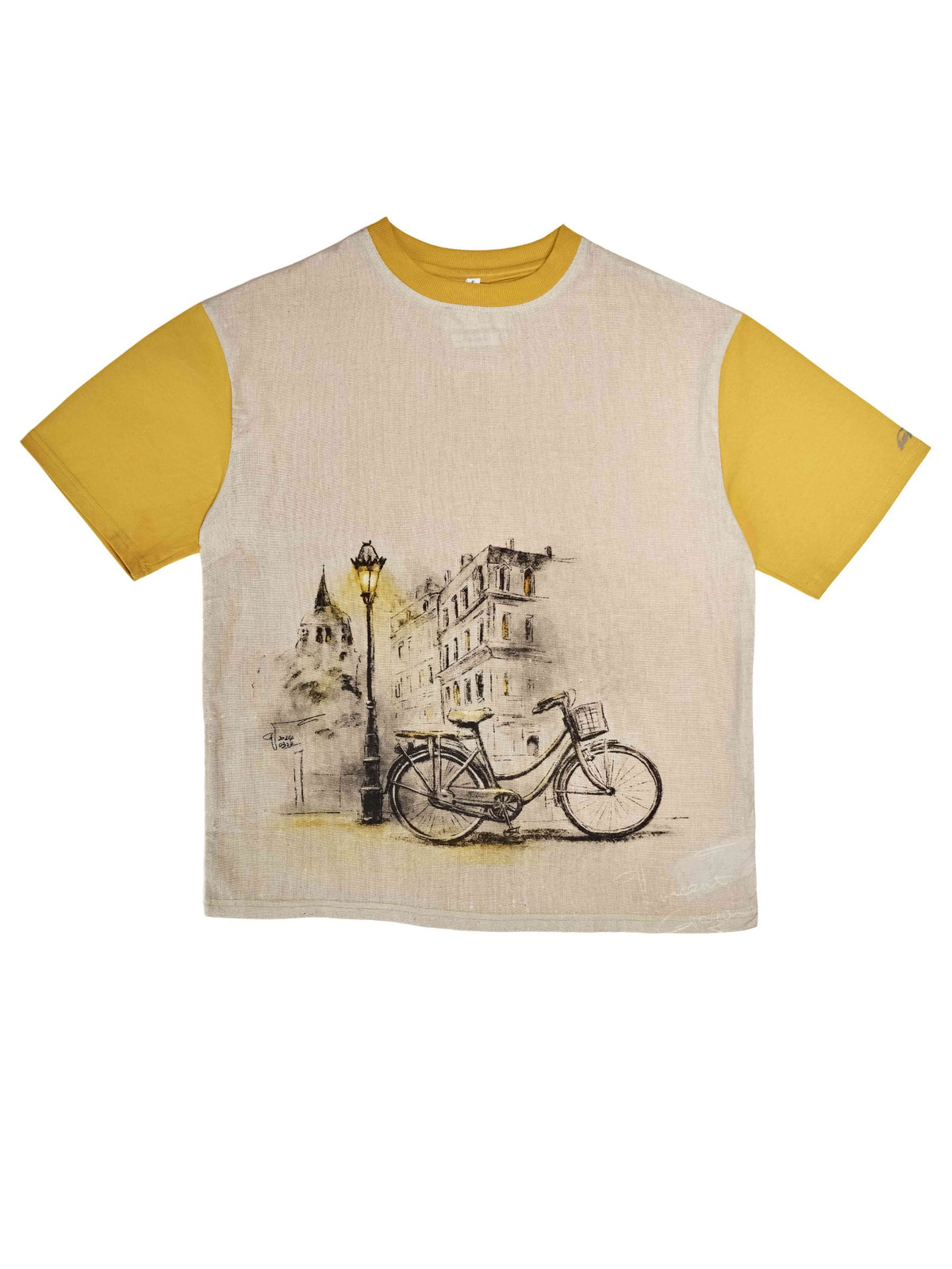 T&3s Rebel Toon Graphic Cotton T-Shirt - Bicycle by Lamp Post