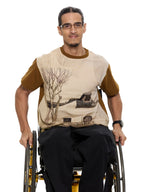 T&3s Rebel Toon Graphic Cotton T-Shirt - Shadow in Peace by Ismail Hasimoglu