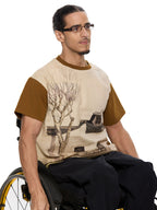 T&3s Rebel Toon Graphic Cotton T-Shirt - Shadow in Peace by Ismail Hasimoglu