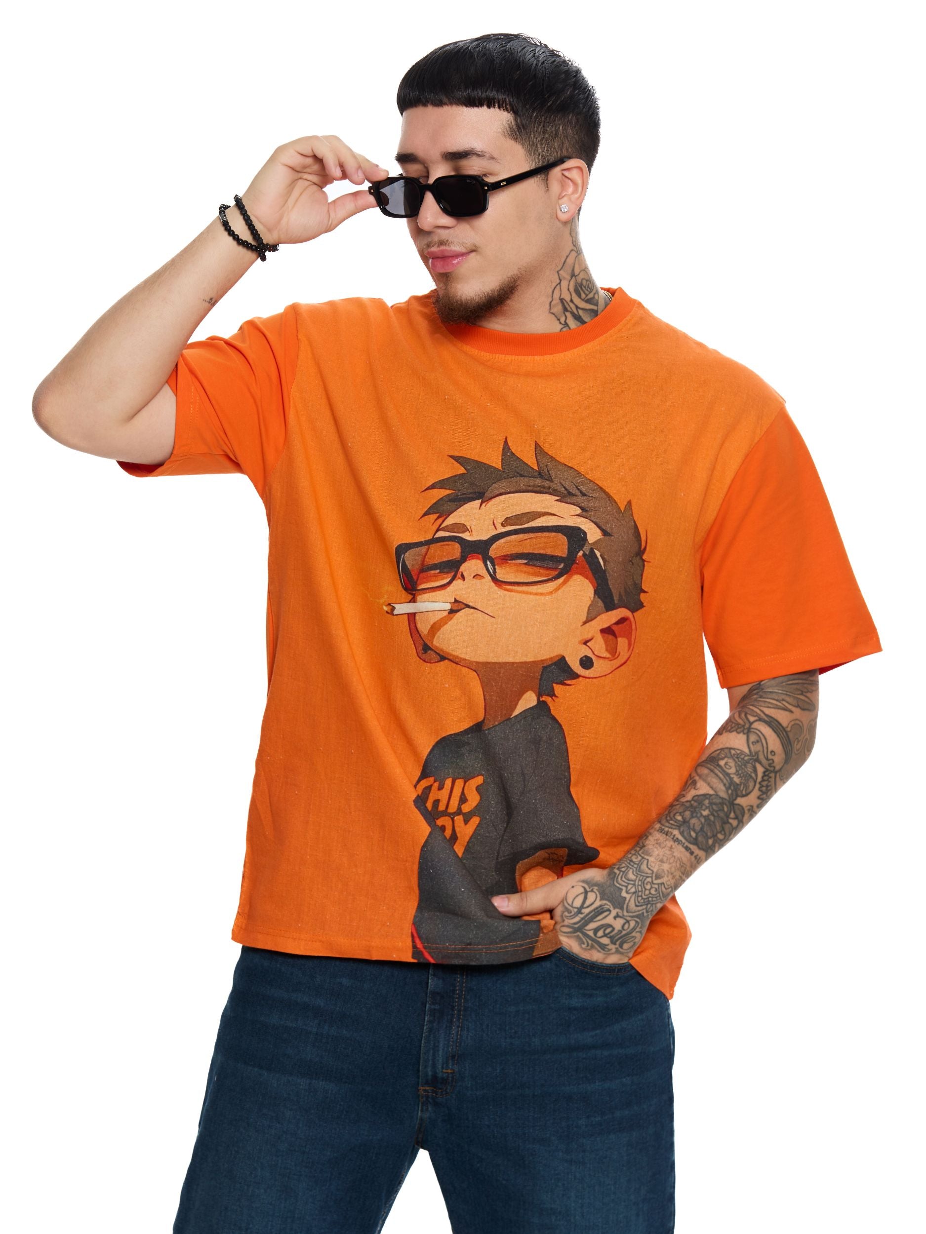 T&3s Rebel Toon Graphic Cotton T-Shirt - This Booy