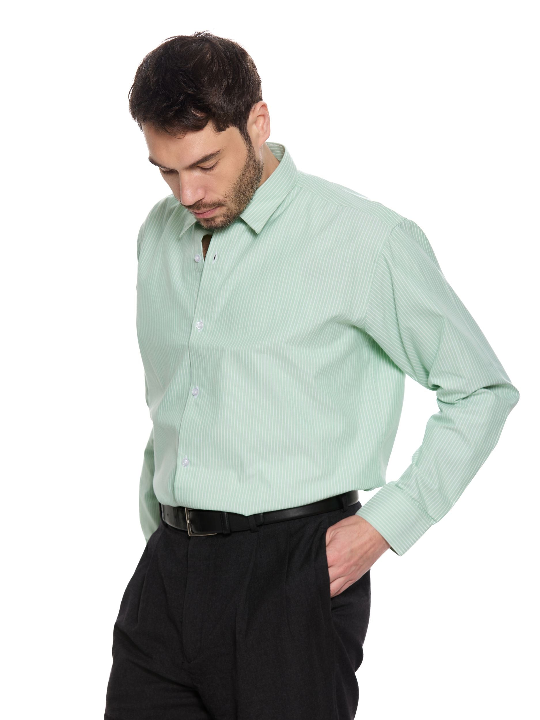 T&3s Riviera Stripe- Light green