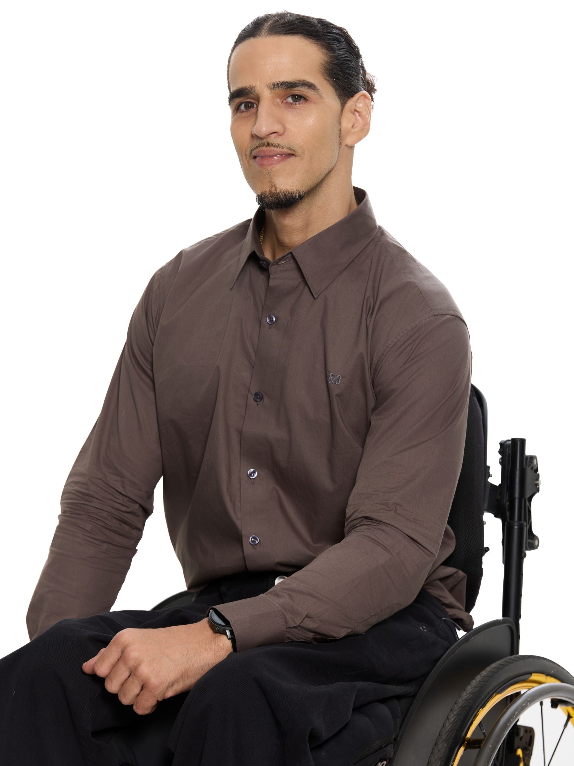     T&3s Signature Cotton Shirt- Coffee Brown