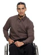     T&3s Signature Cotton Shirt- Coffee Brown