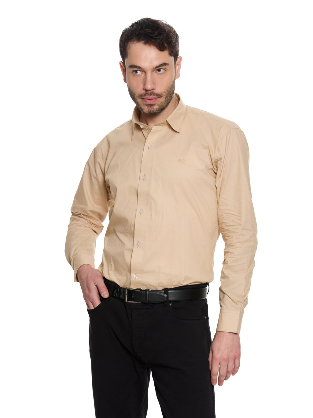     T&3s Signature Cotton Shirt- Dark Cream
