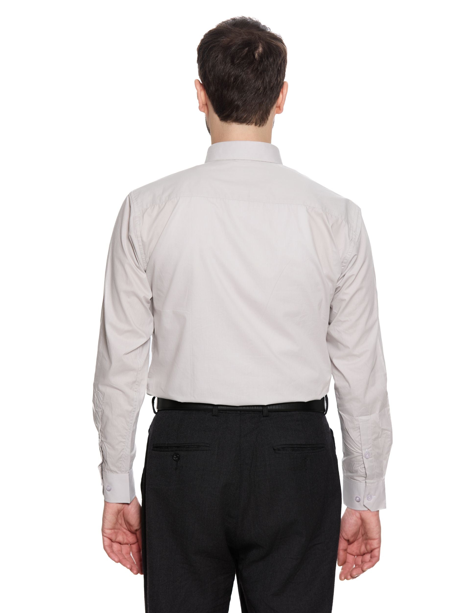     T&3s Signature Cotton Shirt- Grey