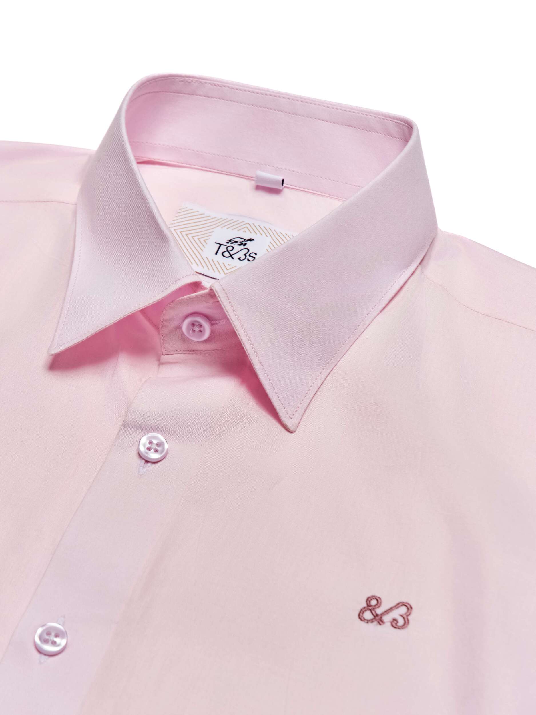 T&3s Signature Cotton Shirt- Pink