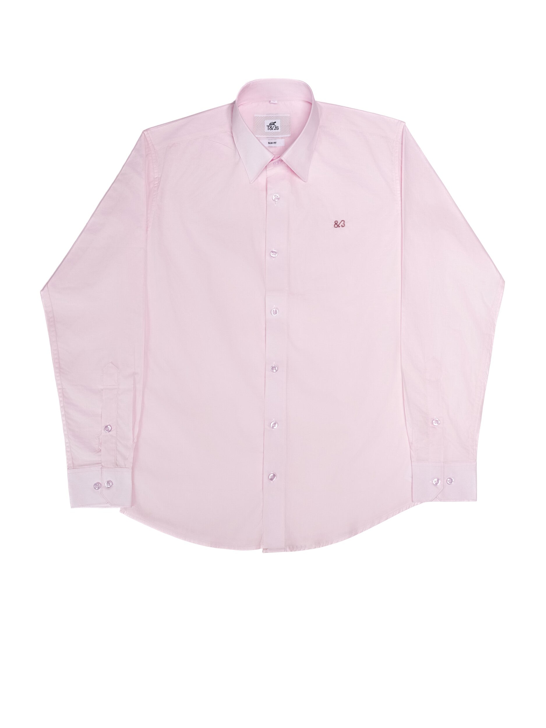 T&3s Signature Cotton Shirt- Pink