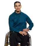     T&3s Signature Cotton Shirt- Teal Blue