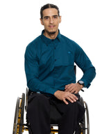     T&3s Signature Cotton Shirt- Teal Blue