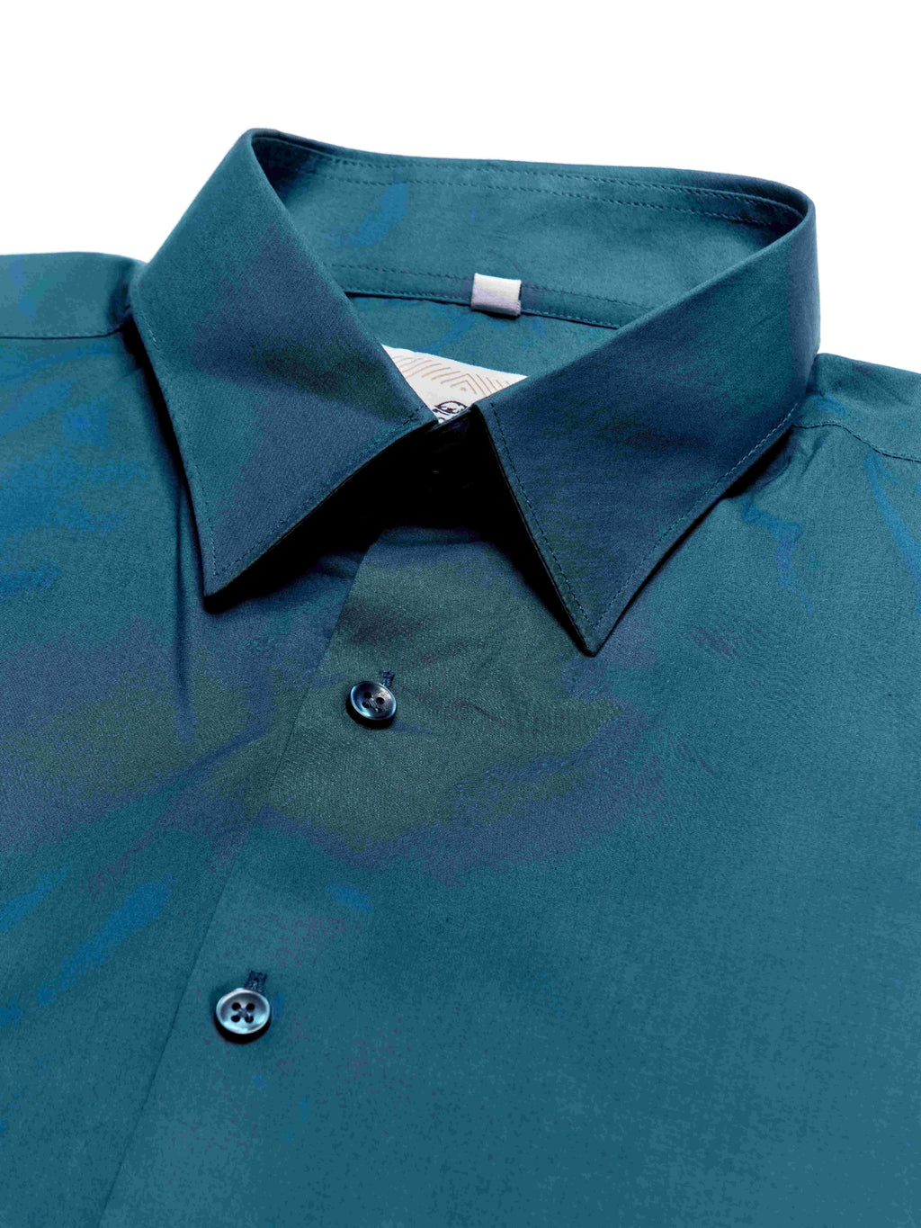     T&3s Signature Cotton Shirt- Teal Blue