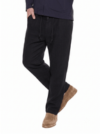 T&3s TAKO MAKO Linen Drawstring Pants - Black