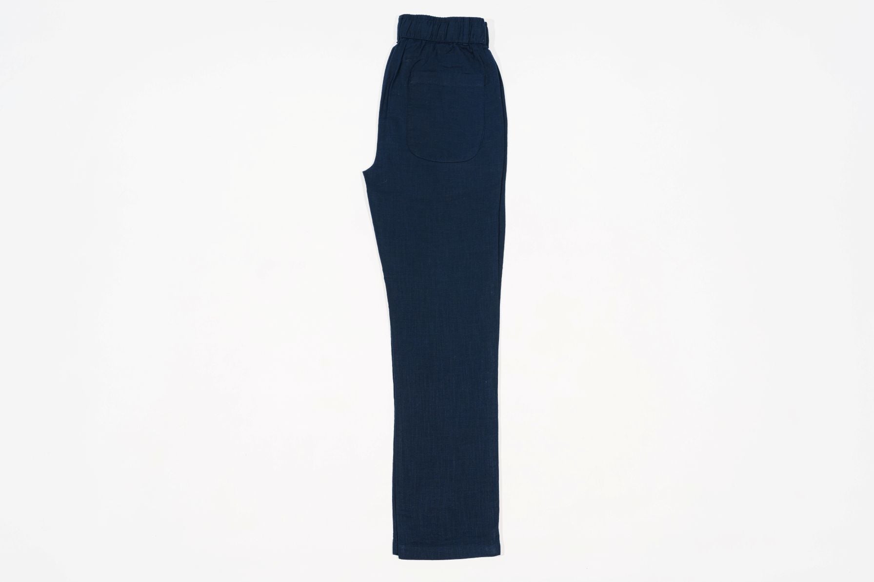 T&3s TAKO MAKO Linen Drawstring Pants - Very Navy Blue