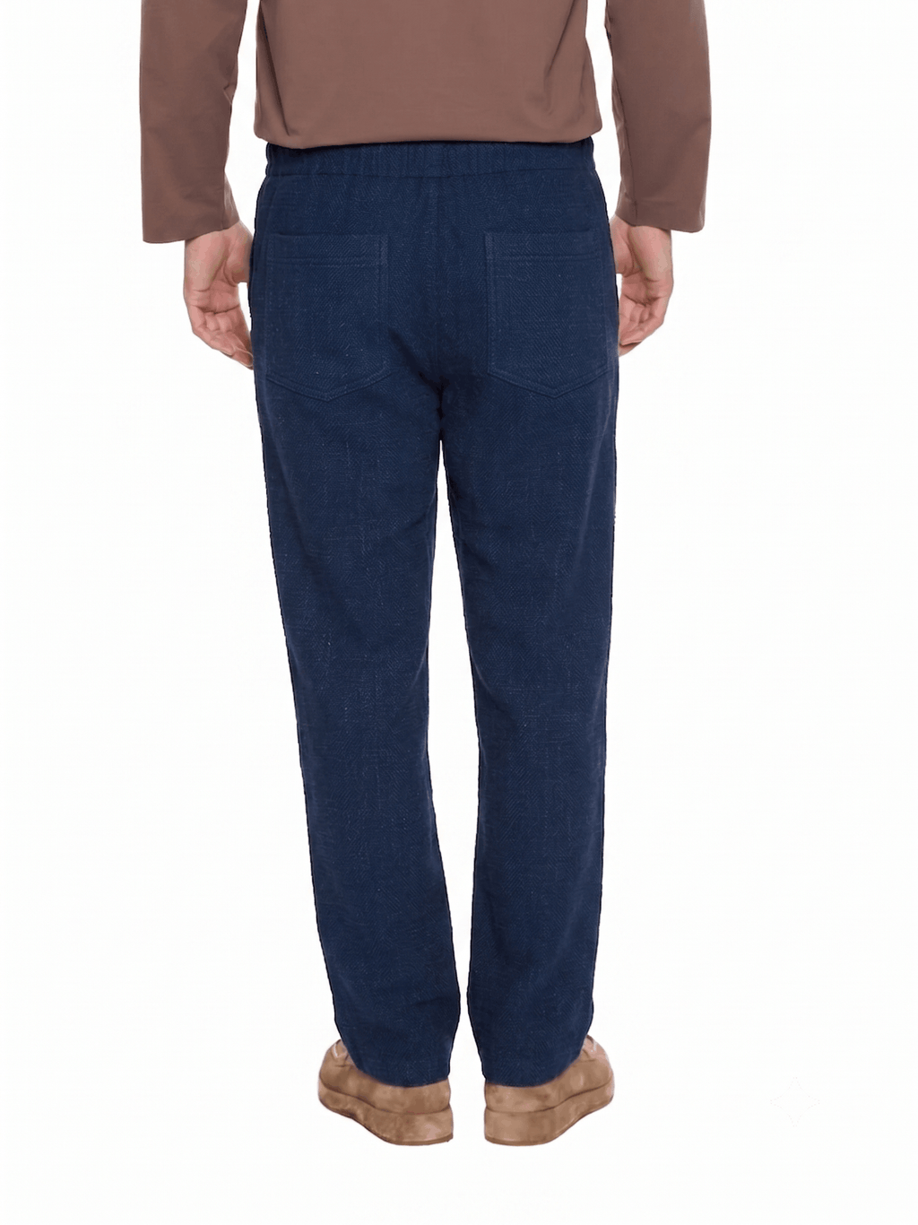 T&3s TAKO MAKO Linen Drawstring Pants - Very Navy Blue