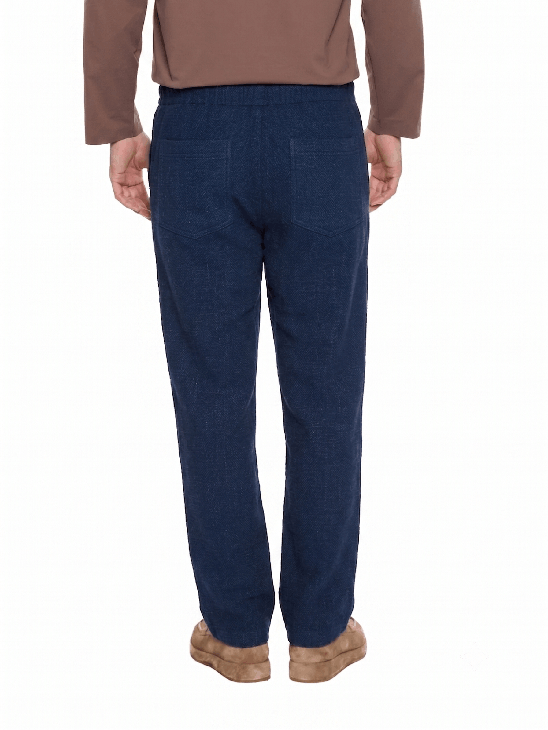 T&3s TAKO MAKO Linen Drawstring Pants - Very Navy Blue