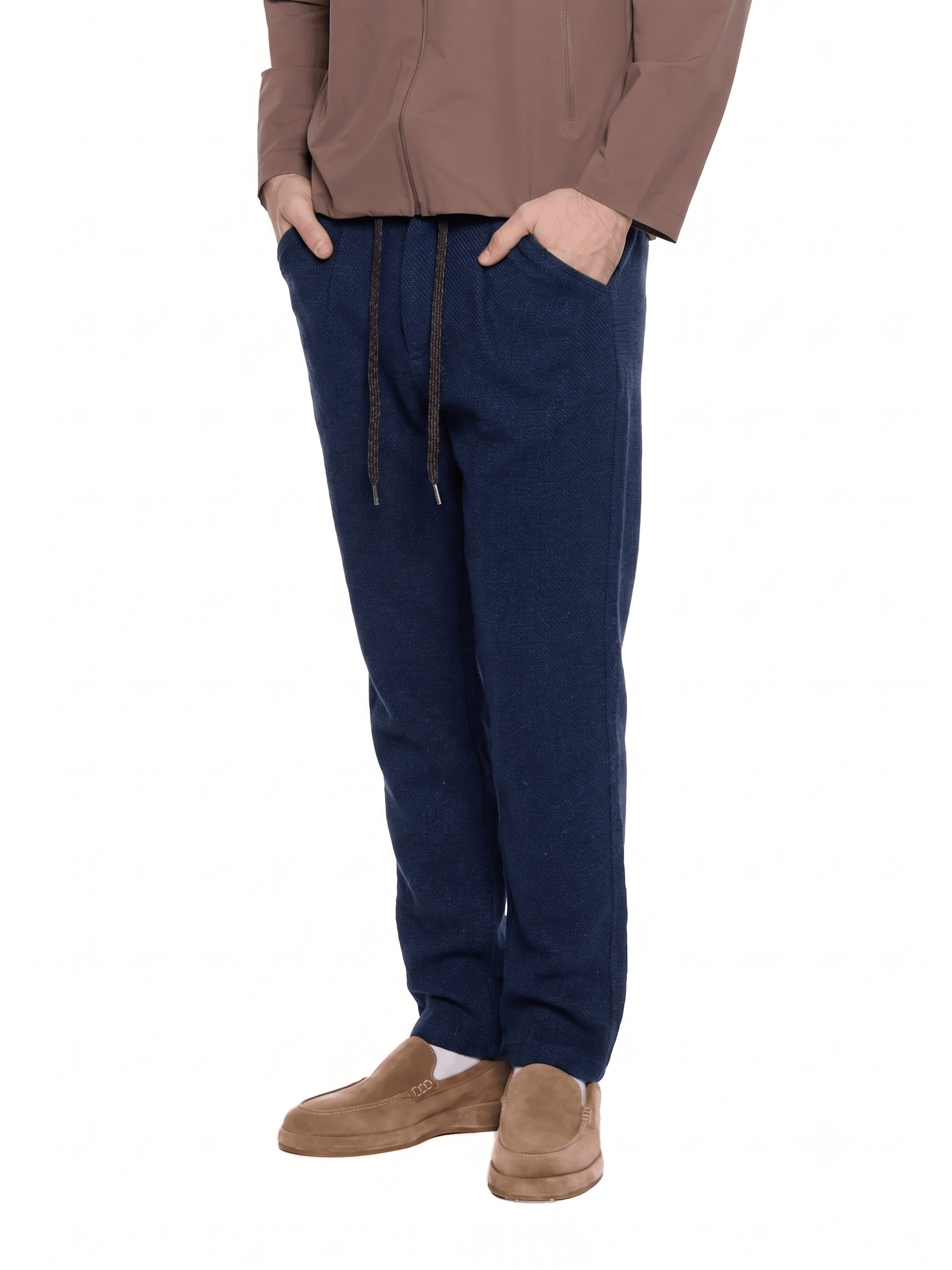 T&3s TAKO MAKO Linen Drawstring Pants - Very Navy Blue