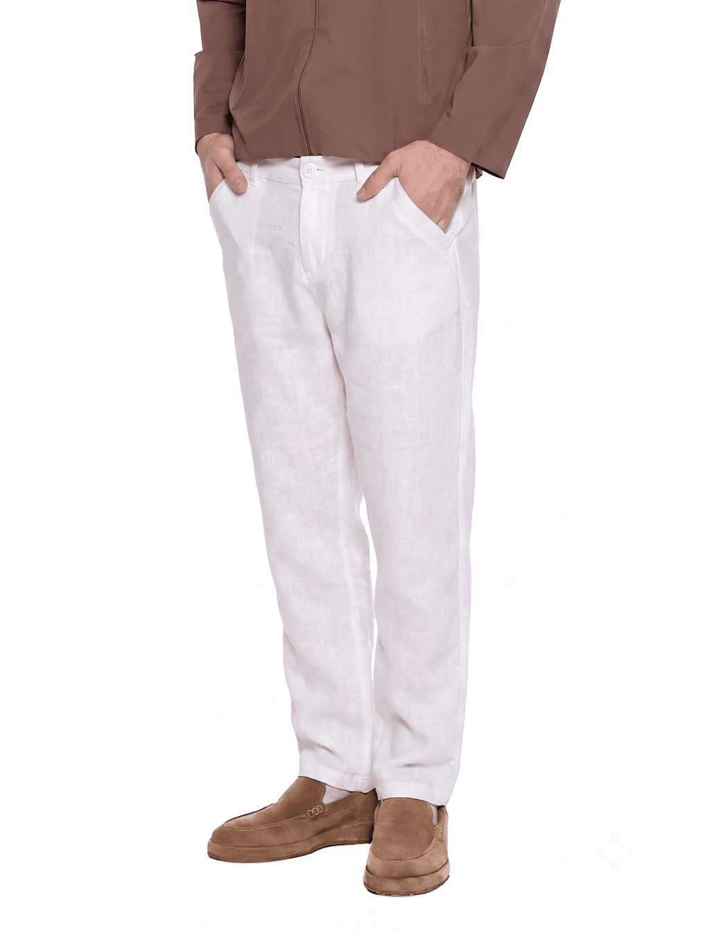 T&3s TAKO MAKO Linen Drawstring Pants - White