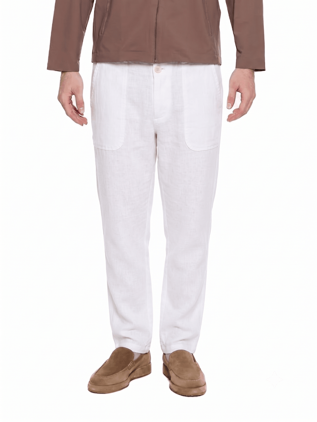 T&3s TAKO MAKO Linen Drawstring Pants - White