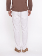 T&3s TAKO MAKO Linen Drawstring Pants - White