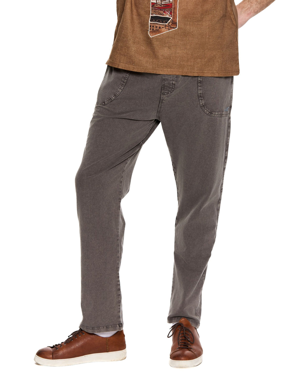 T&3s UrbanFlex Stretch Drawstring Pants - Chic Taupe