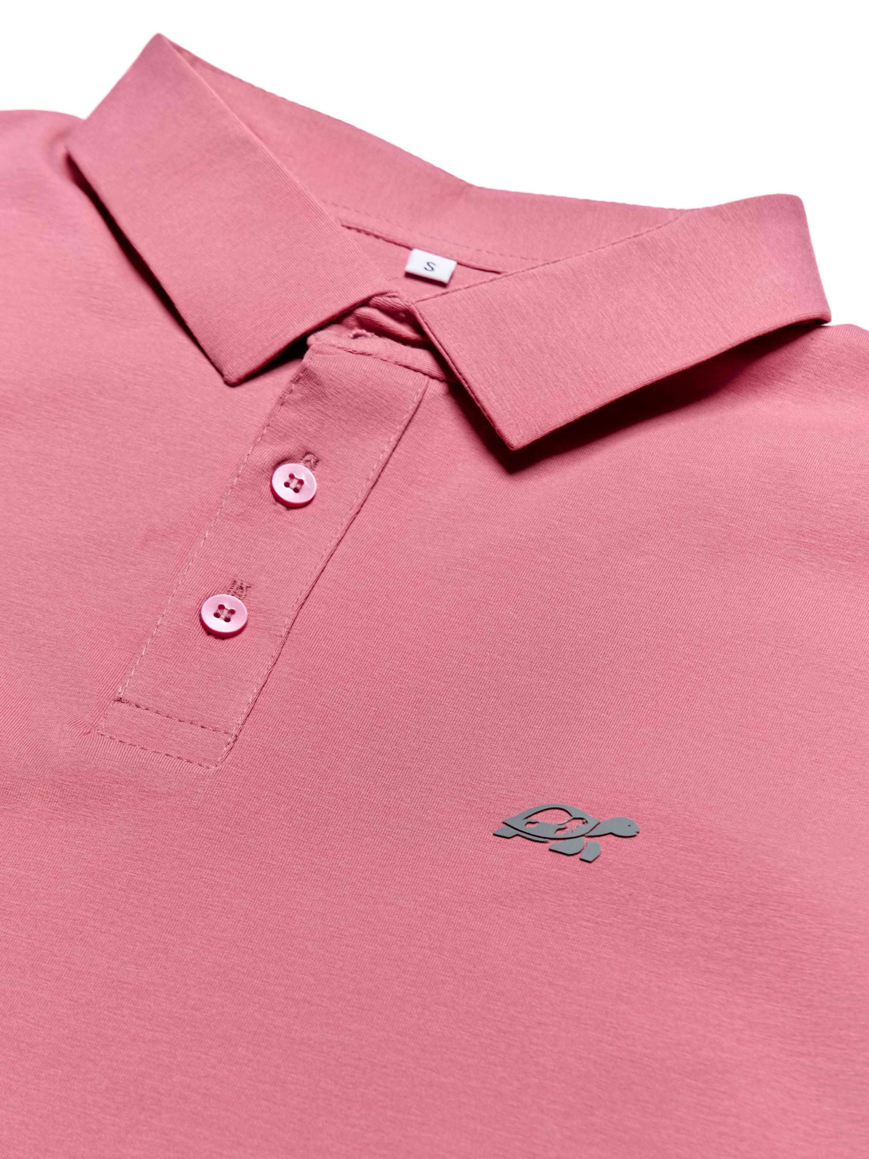 T&3s Cotton Polo – Water-Repellent Performance Polo T- Shirt -Dusty Pink