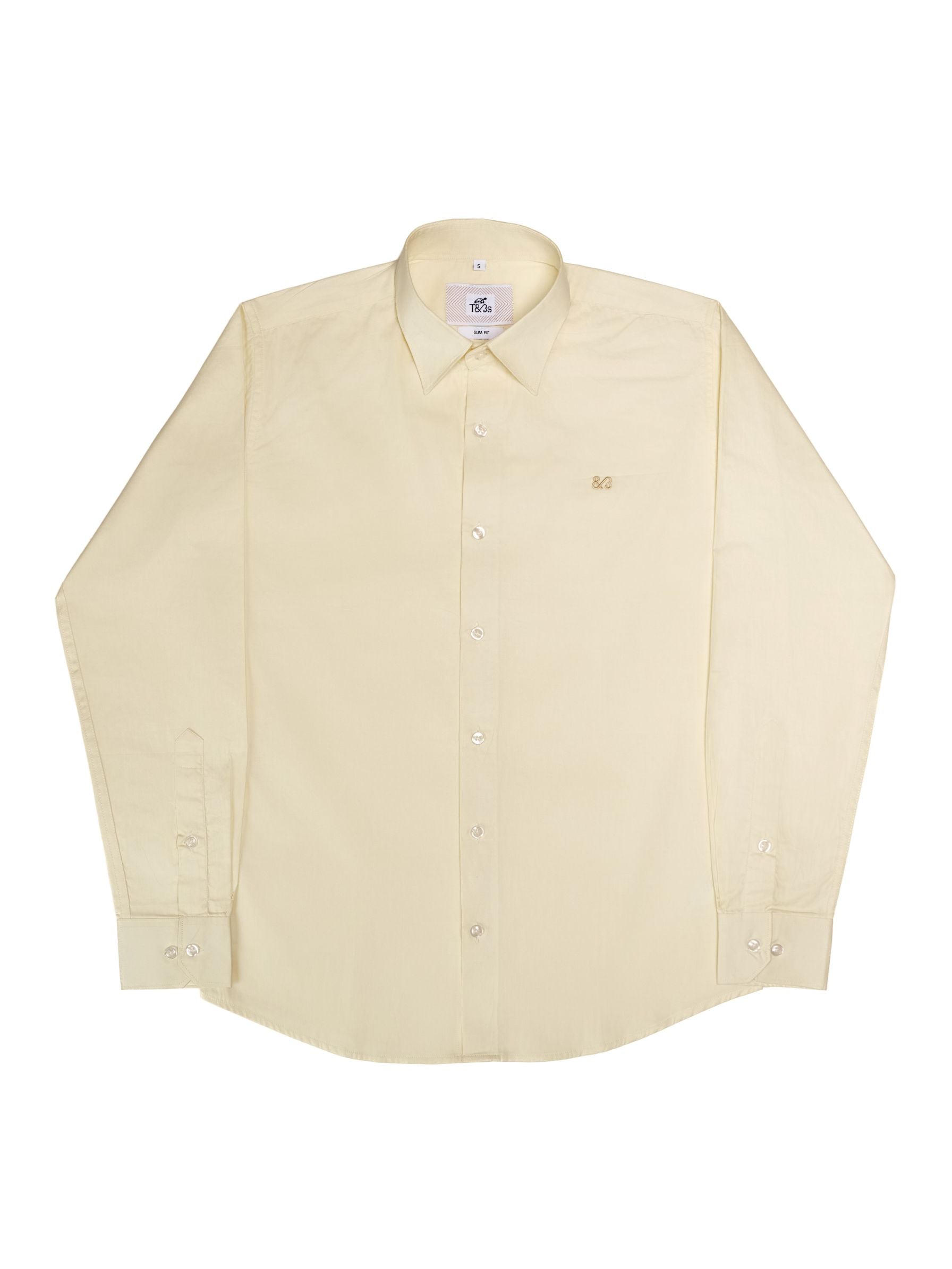 T&3s Executive Cotton Shirt - Ivory