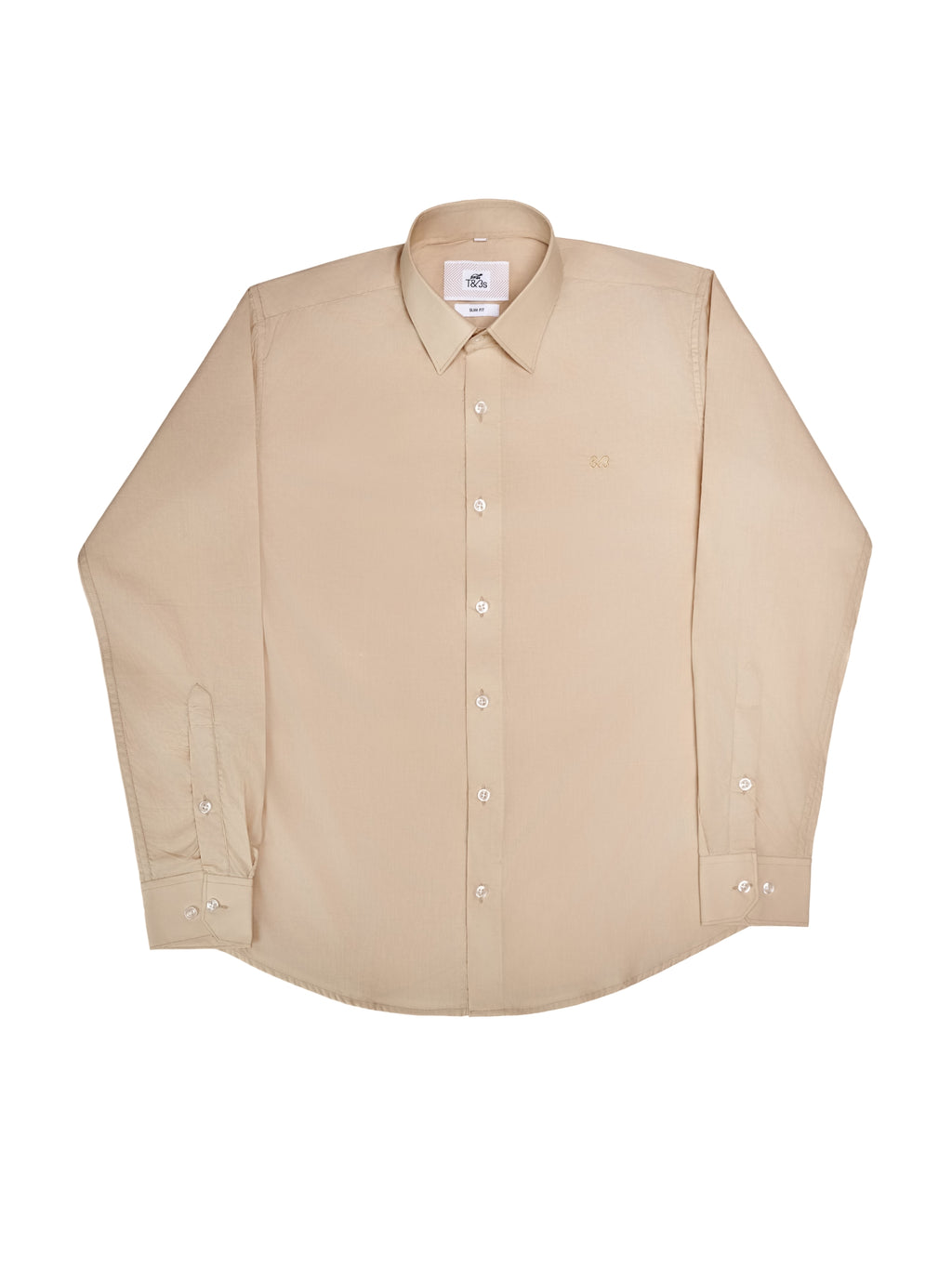     T&3s Signature Cotton Shirt- Dark Cream