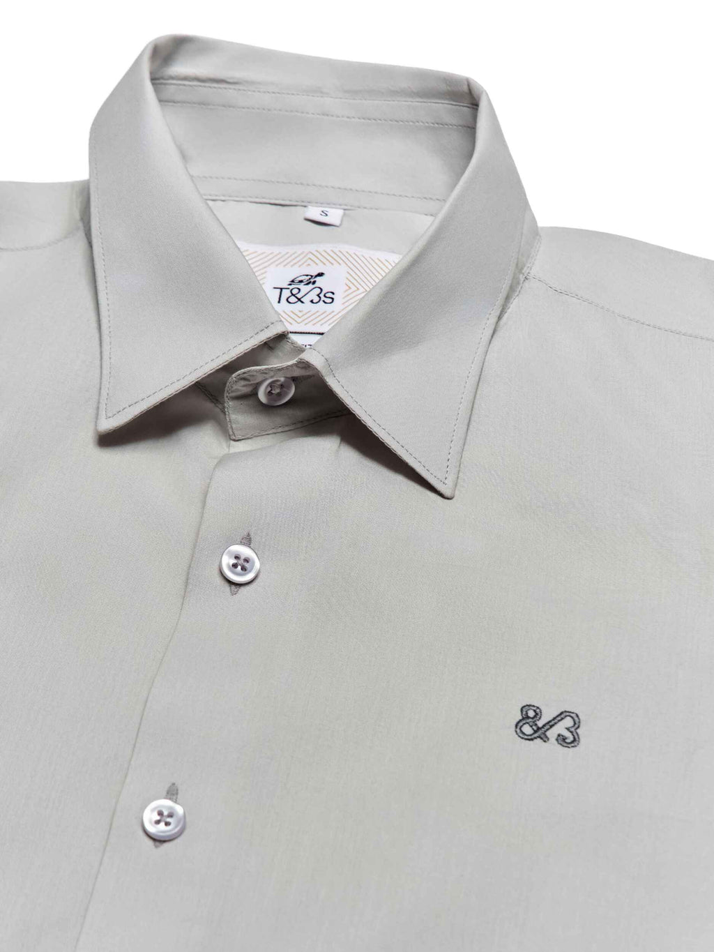     T&3s Signature Cotton Shirt- Grey