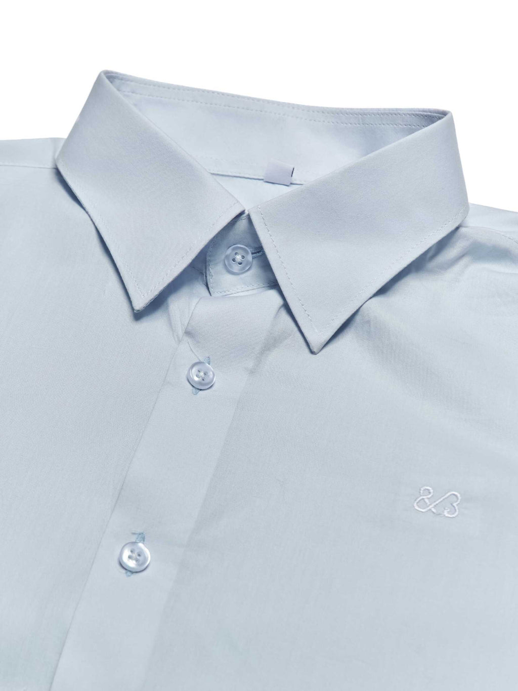     T&3s Signature Cotton Shirt- Sky blue