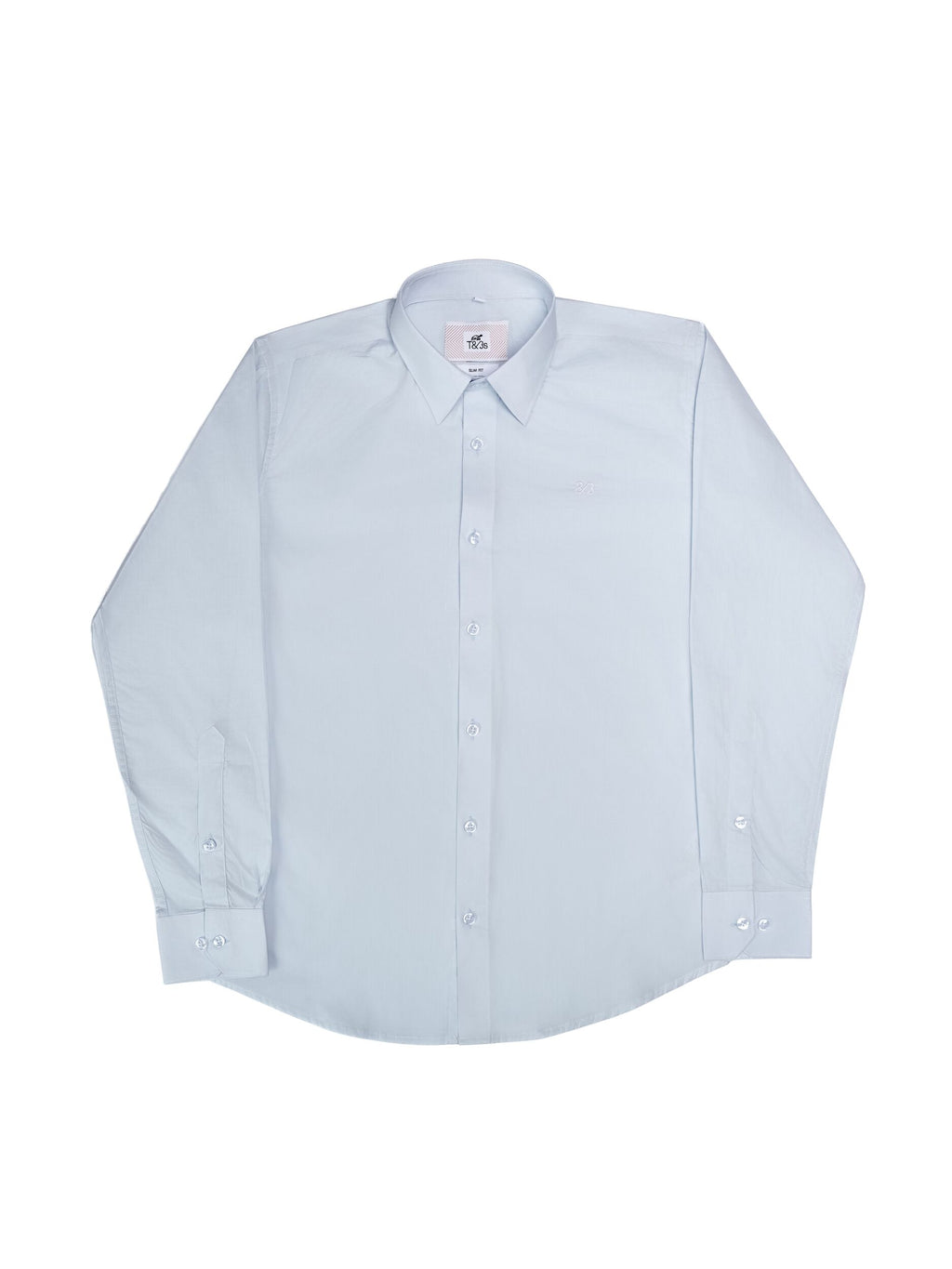    T&3s Signature Cotton Shirt- Sky blue
