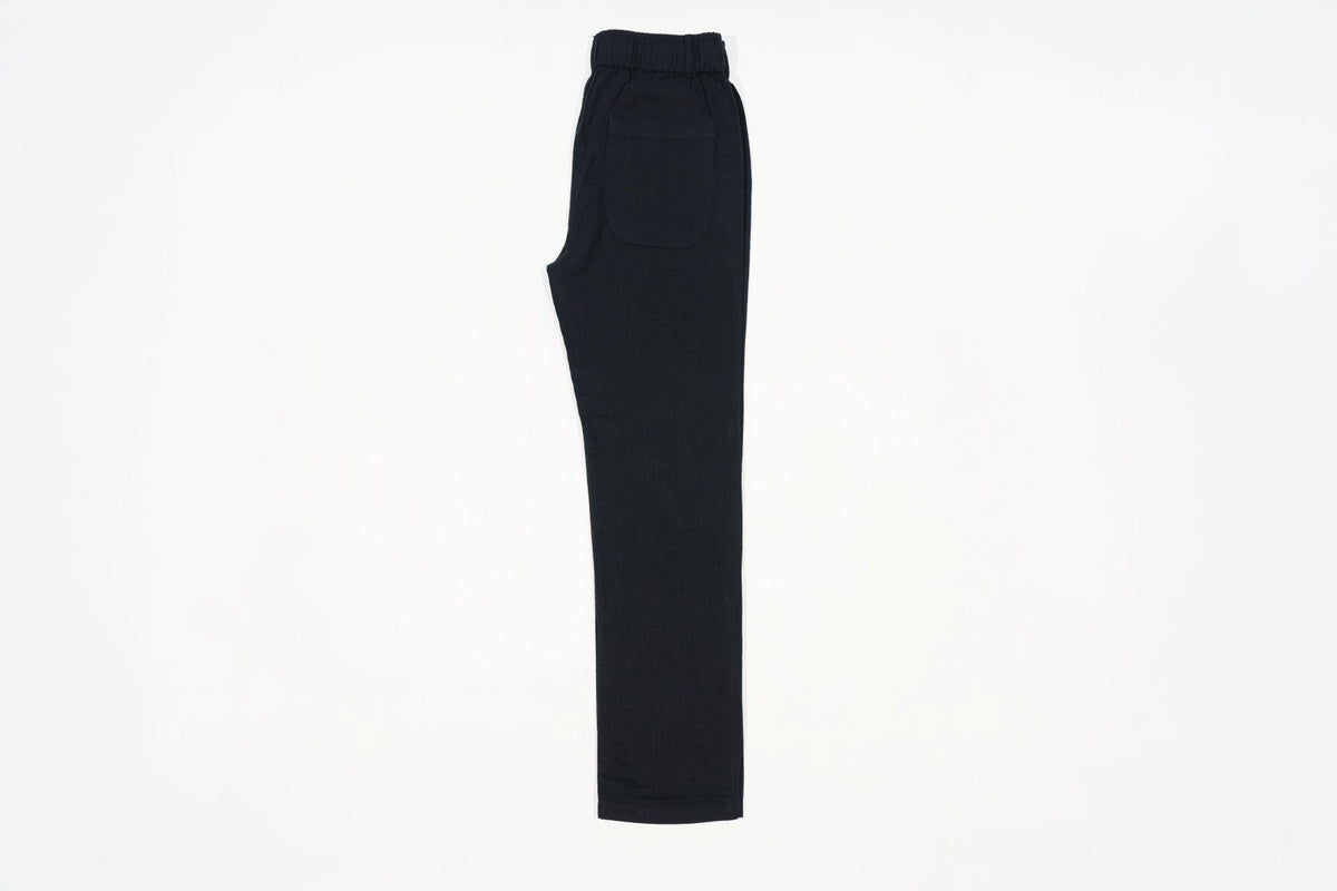 T&3s TAKO MAKO Linen Drawstring Pants - Black