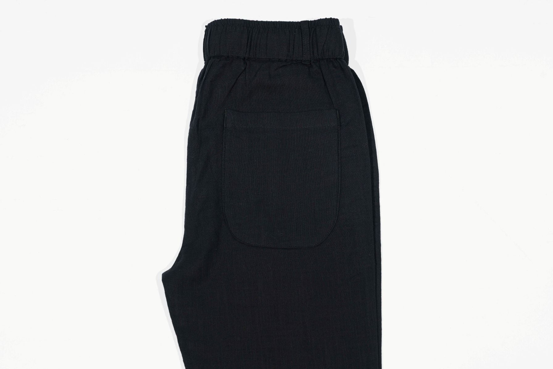 T&3s TAKO MAKO Linen Drawstring Pants - Black