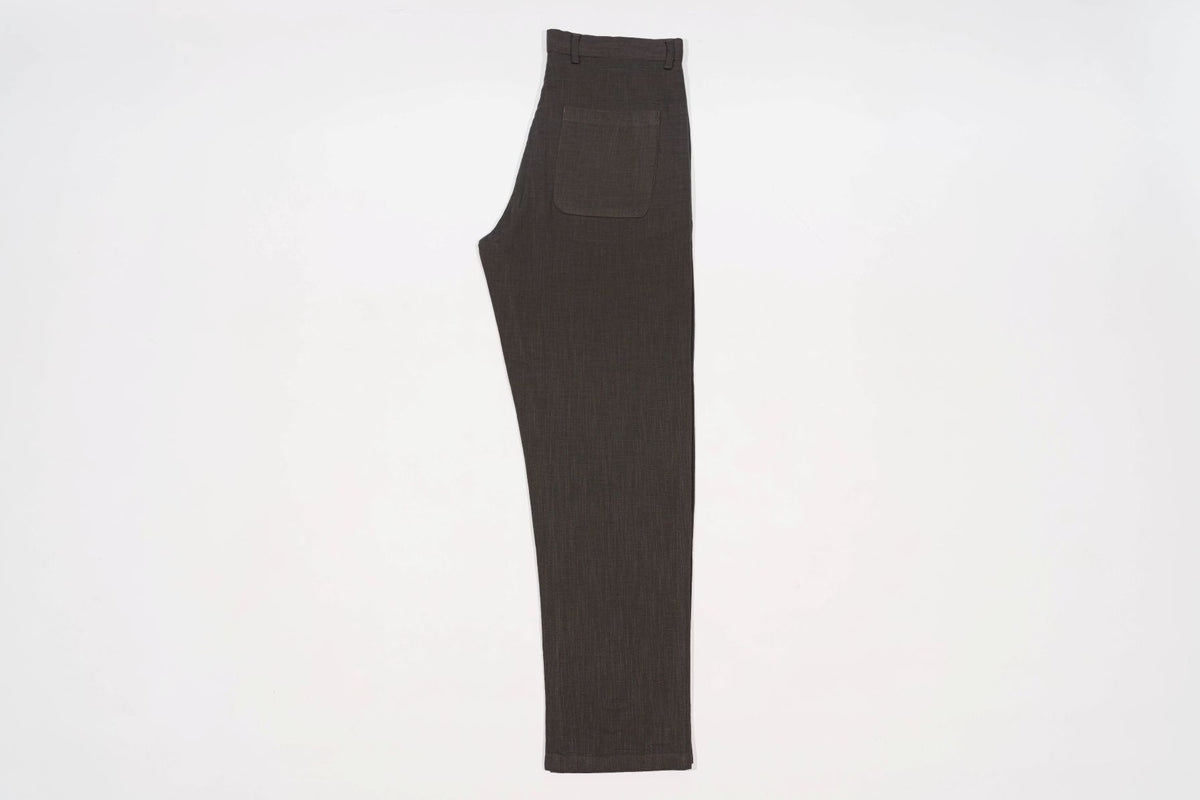 T&3s TAKO MAKO Linen Drawstring Pants - Chocolate Brown