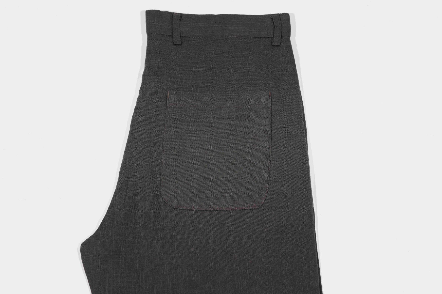 T&3s TAKO MAKO Linen Drawstring Pants - Chocolate Brown