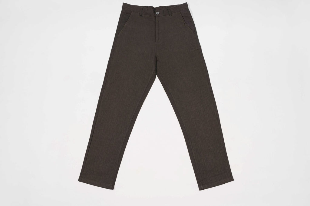 T&3s TAKO MAKO Linen Drawstring Pants - Chocolate Brown