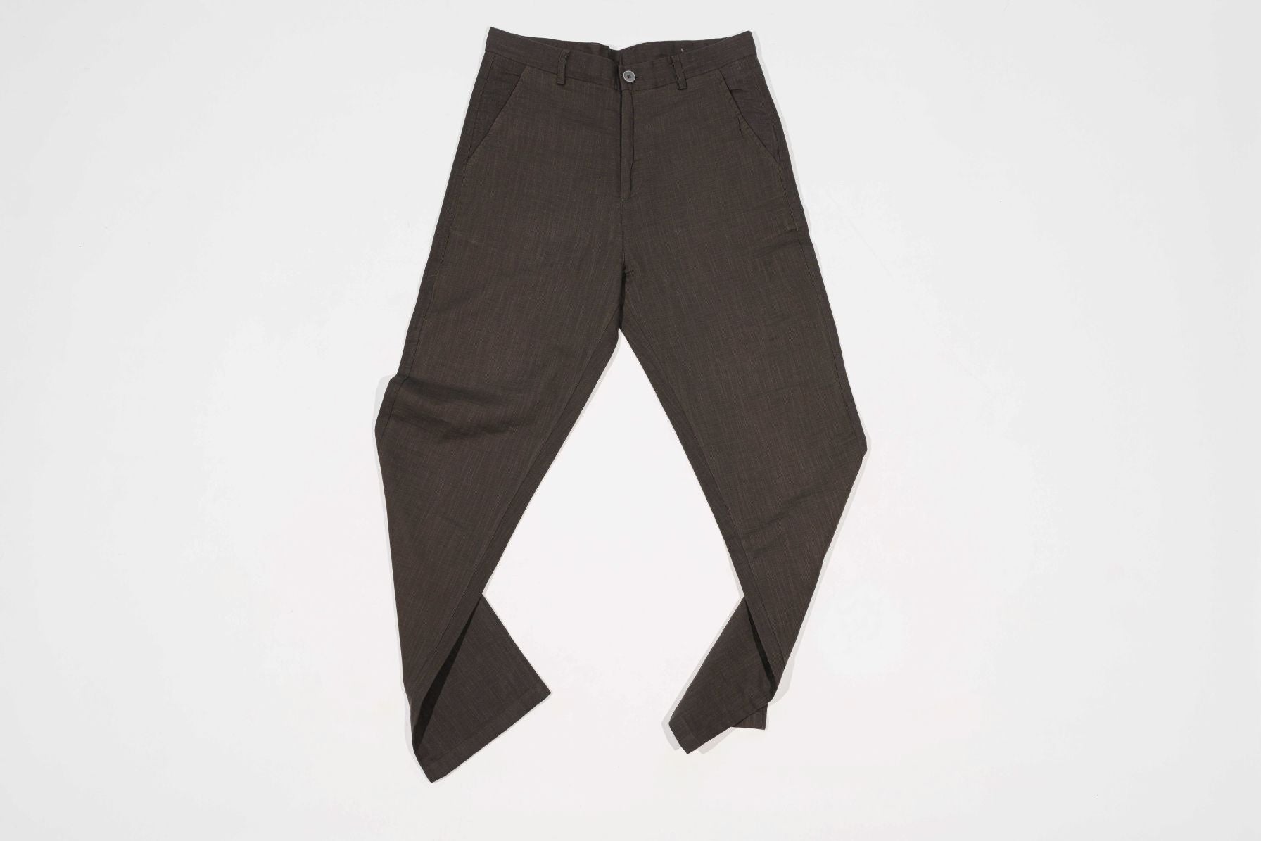 T&3s TAKO MAKO Linen Drawstring Pants - Chocolate Brown