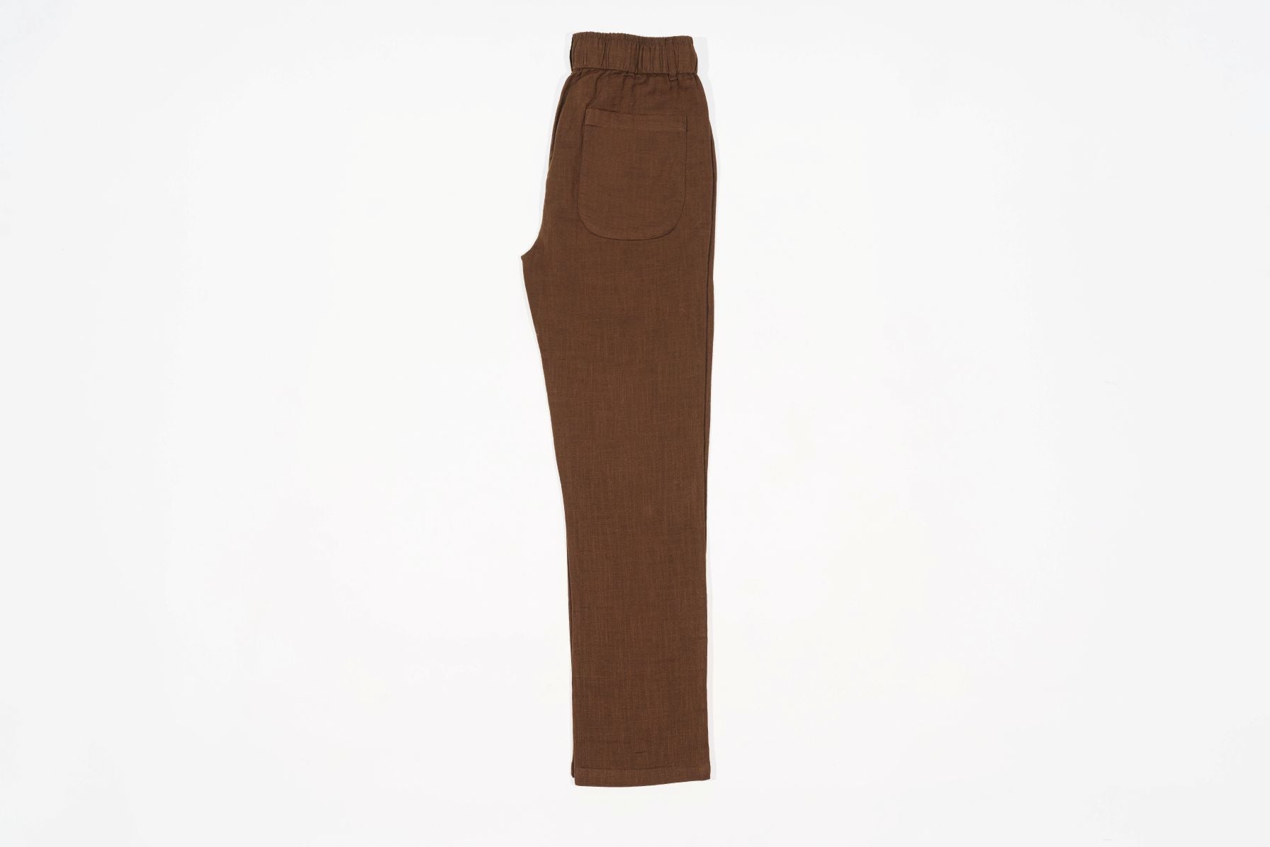 T&3s TAKO MAKO Linen Drawstring Pants - Dark Taupe