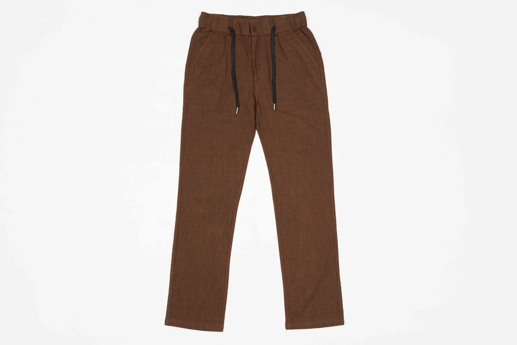 T&3s TAKO MAKO Linen Drawstring Pants - Dark Taupe