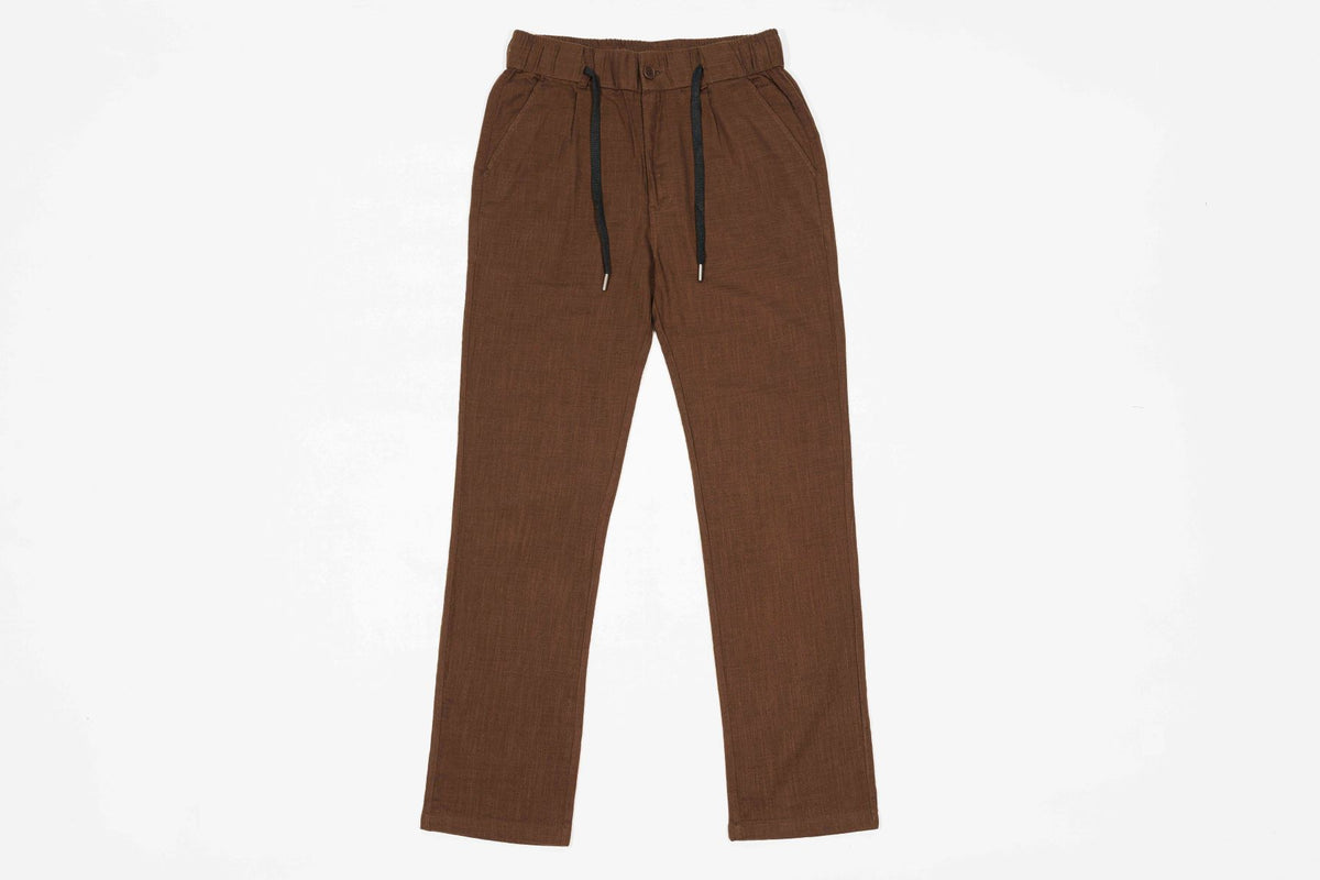 T&3s TAKO MAKO Linen Drawstring Pants - Dark Taupe