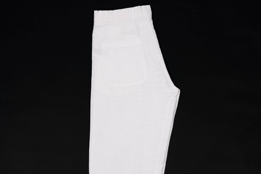 T&3s TAKO MAKO Linen Drawstring Pants - White