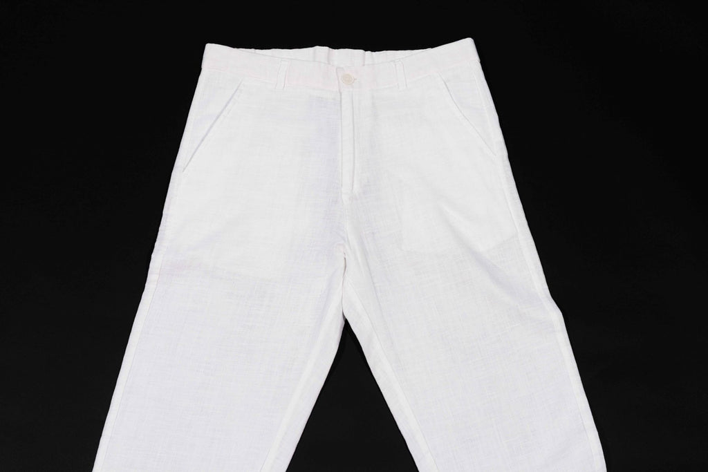 T&3s TAKO MAKO Linen Drawstring Pants - White